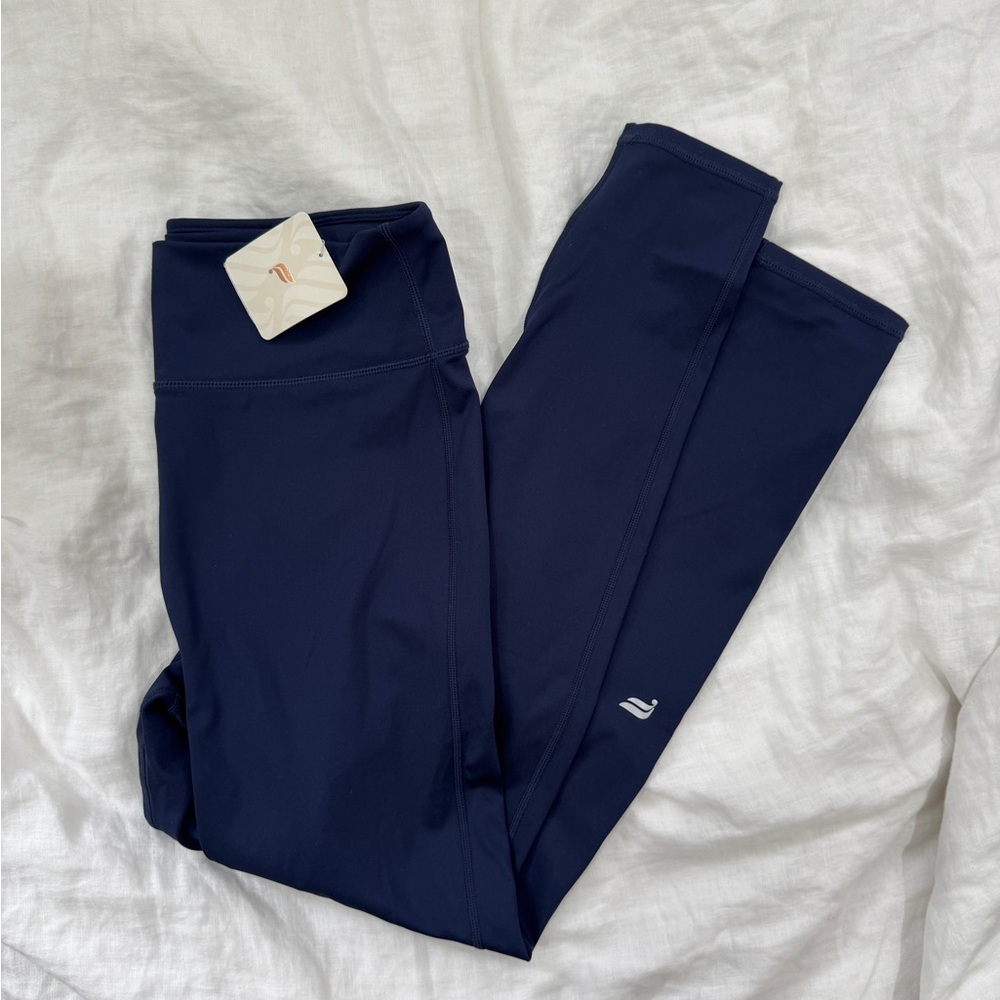 Fabletics Anywhere Motion 365+ high waisted navy blue workout leggings large NWT